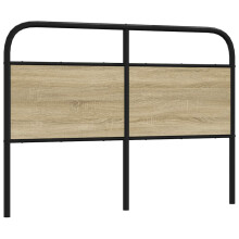 vidaXL Ersatz-Kopfteil Sonoma-Eiche 120 cm Stahl und Holzwerkstoff