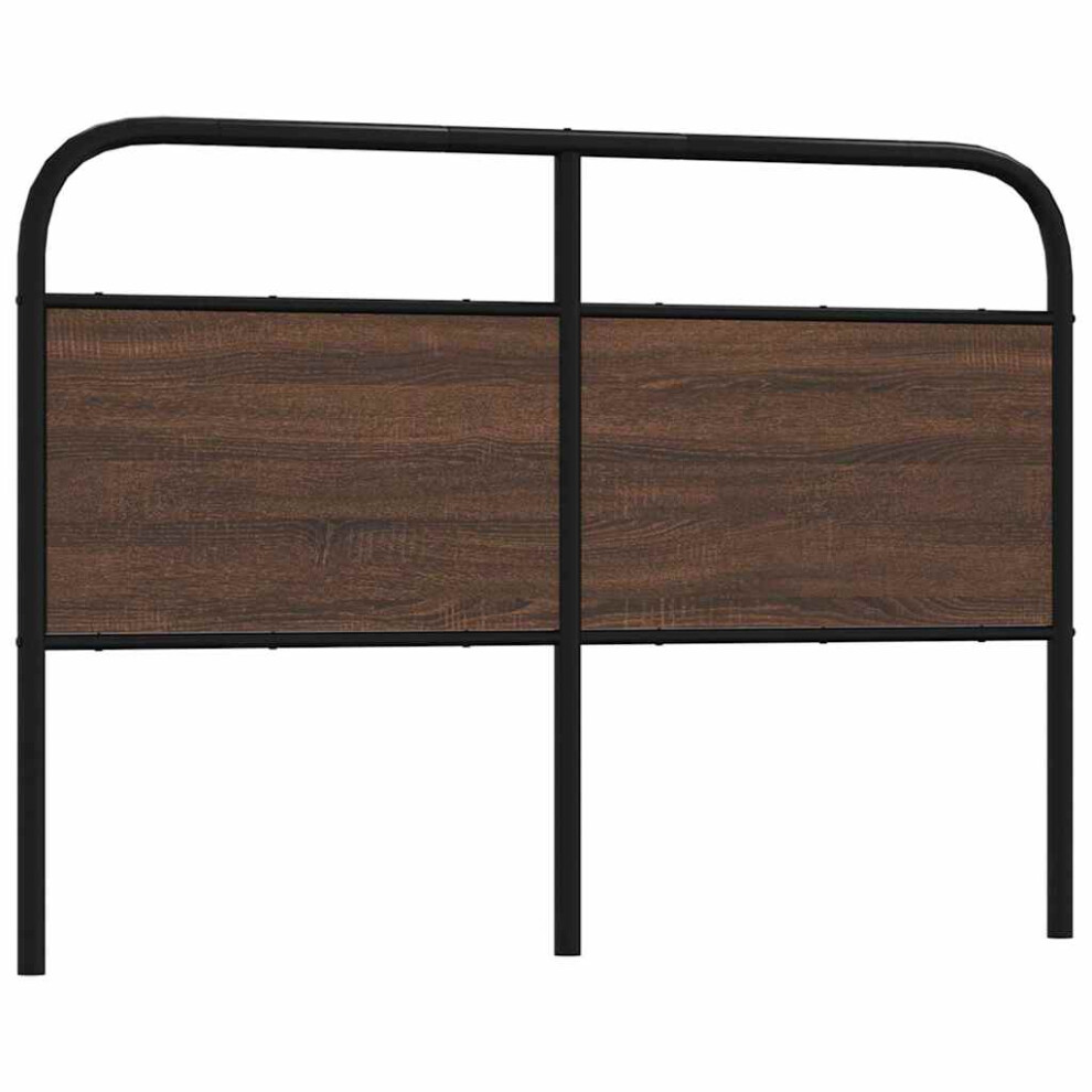 (brown oak, 120 cm) vidaXL Headboard Bed Header Bedroom Bed Headboard Steel And Engineered Wood