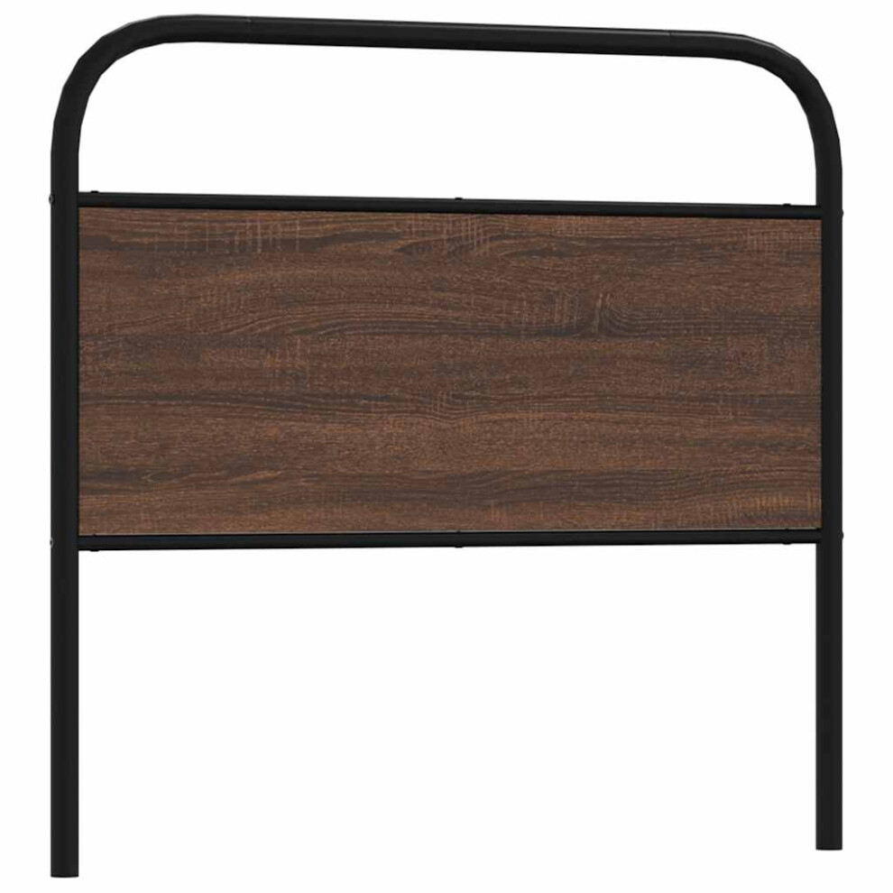 (brown oak, 90 cm) vidaXL Headboard Bed Header Bedroom Bed Headboard Steel And Engineered Wood