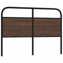 (brown oak, 135 cm) vidaXL Headboard Bed Header Bedroom Bed Headboard Steel and Engineered Wood