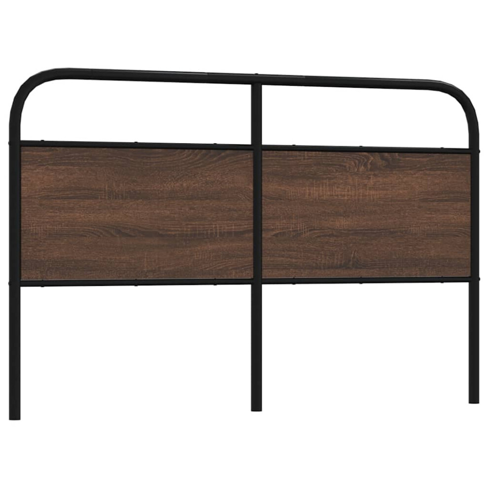Vidaxl (Brown Oak, 150 Cm) Headboard Bed Header Bedroom Bed Headboard Steel And Engineered Wood