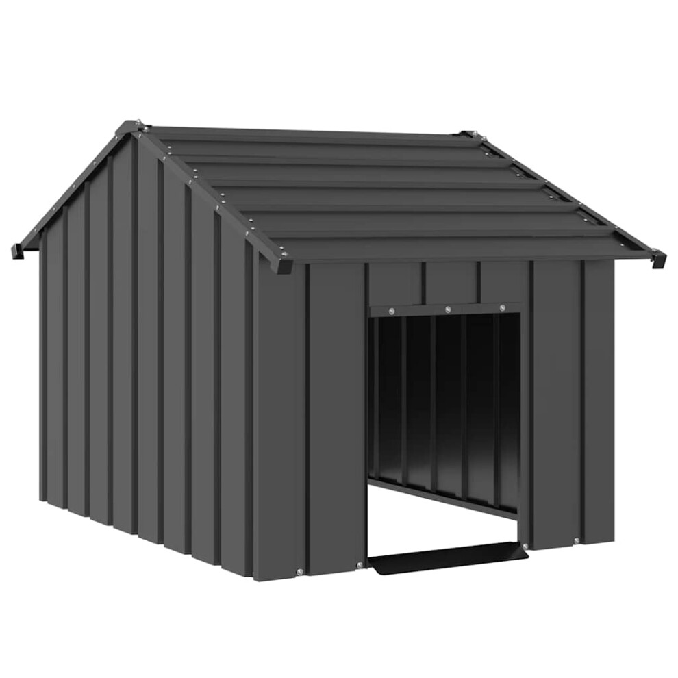 (anthracite, 83 x 130 x 85 cm) vidaXL Dog House with Roof 85x107x81 cm Galvanised Steel doghouse dog cage