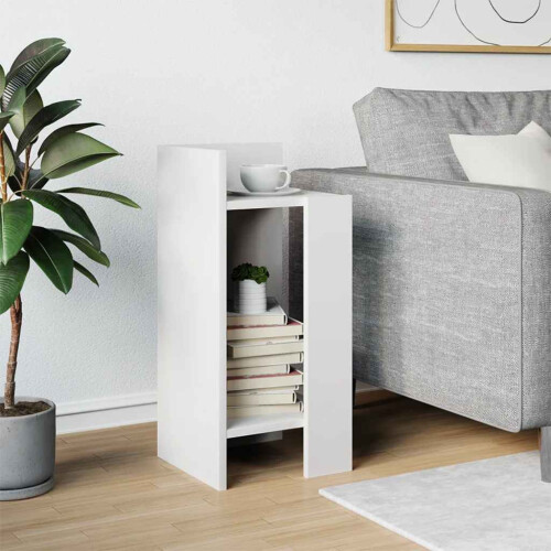 VidaXL (white, 1 pcs) vidaXL Side Tables with Shelf Hallway Tea End Table Centre Accent Sofa Table 2