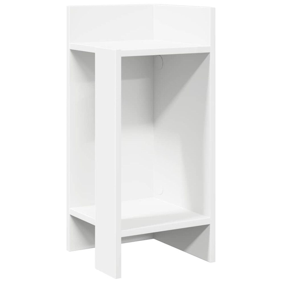 (white, 2 pcs) vidaXL Side Tables with Shelf Hallway Tea End Table Centre Accent Sofa Table