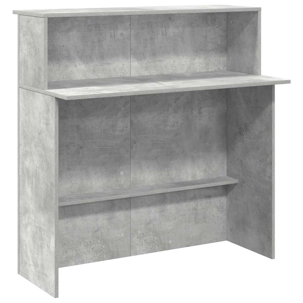 (concrete grey) vidaXL Reception Desk Concrete Grey 100x50x103.5 cm Engineered Wood