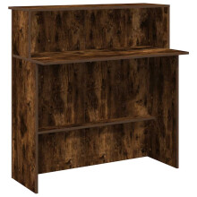 (smoked oak) vidaXL Reception Desk Concrete Grey 100x50x103.5 cm Engineered Wood