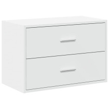 (white, 1 pcs) vidaXL Cabinets with 2 Drawers Cupboard Sideboard Highboard Engineered Wood