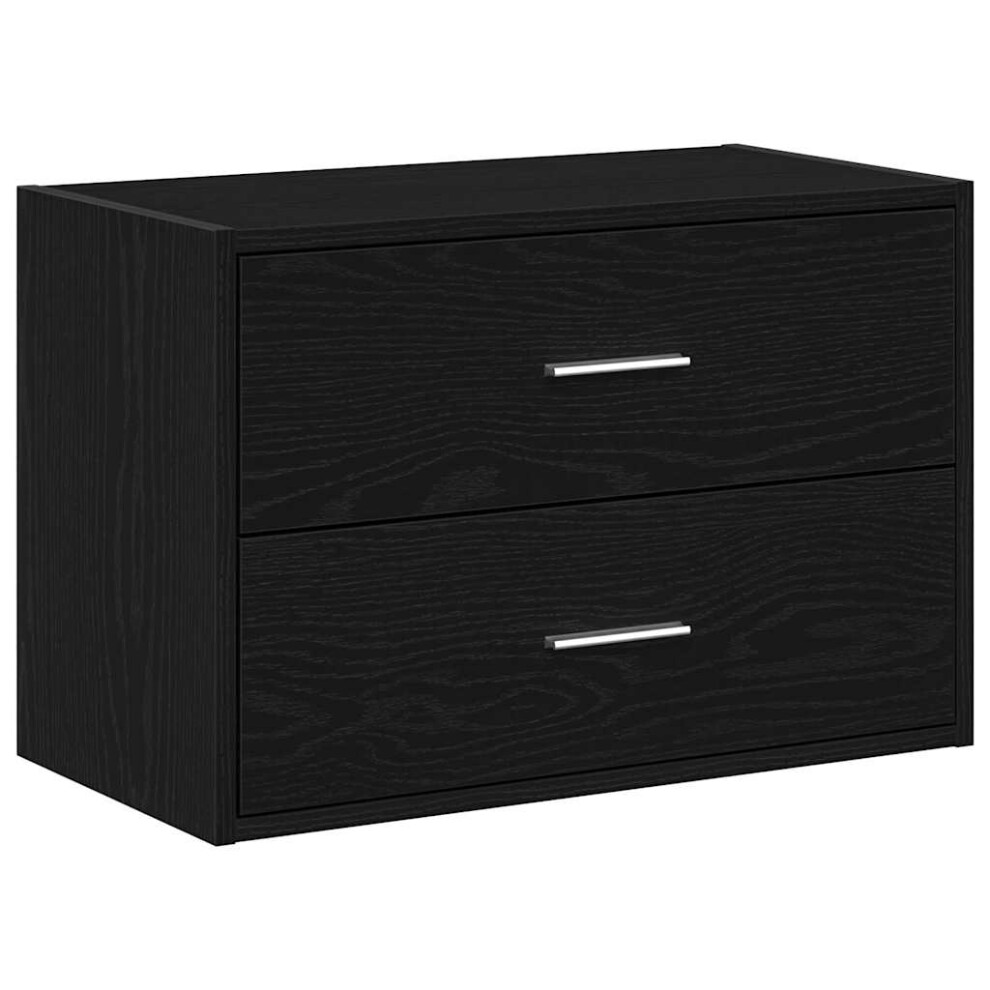 (black, 1 pcs) vidaXL Cabinets with 2 Drawers Cupboard Sideboard Highboard Engineered Wood