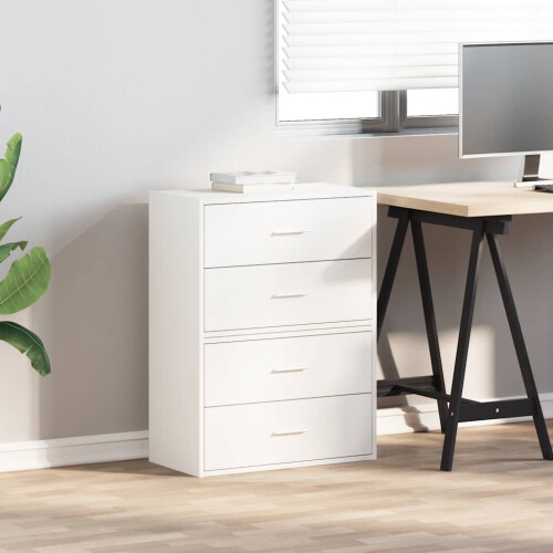 VidaXL (white, 2 pcs) vidaXL Cabinets with 2 Drawers Cupboard Sideboard Highboard Engineered Wood 2