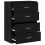 VidaXL (black, 2 pcs) vidaXL Cabinets with 2 Drawers Cupboard Sideboard Highboard Engineered Wood 5