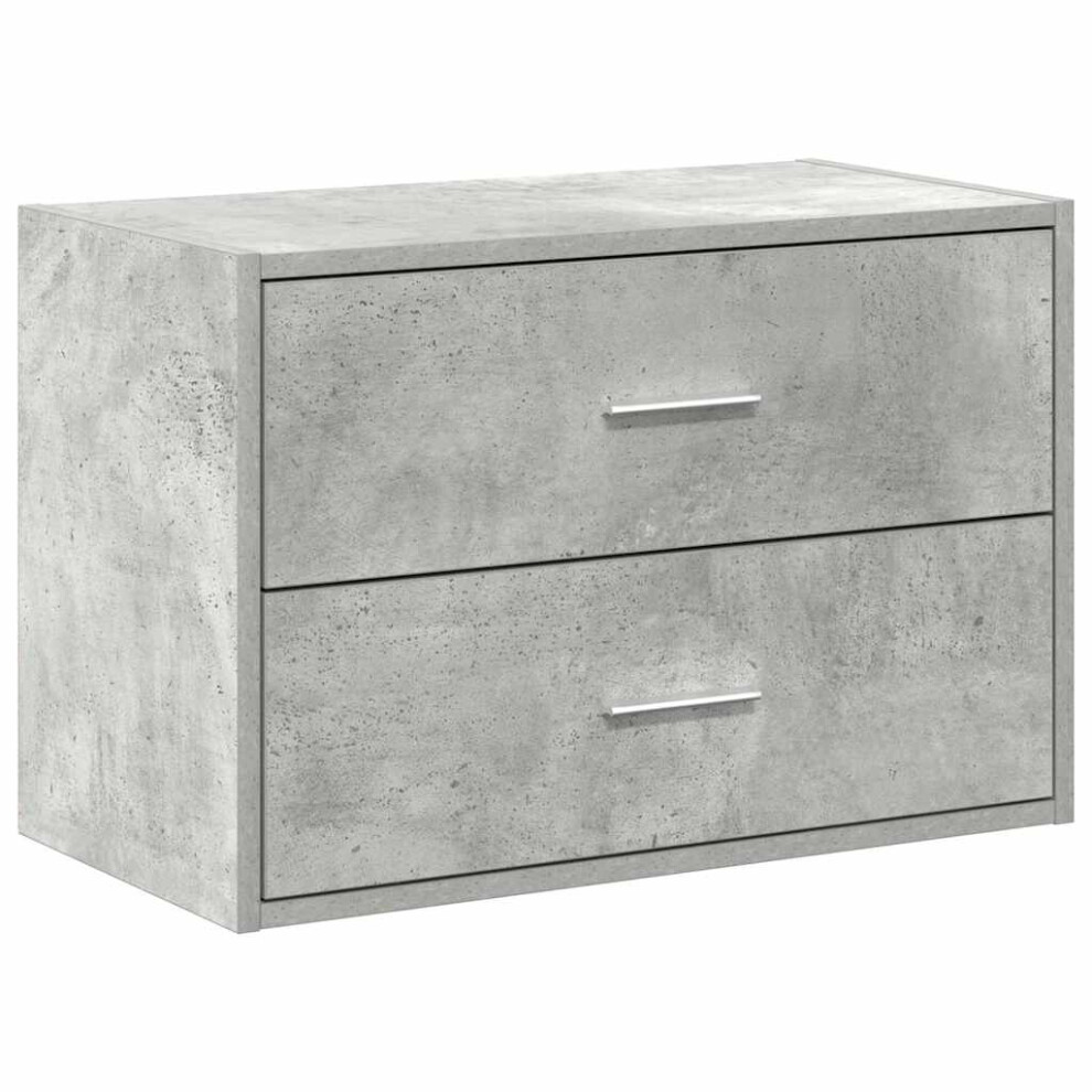 (concrete grey, 1 pcs) vidaXL Cabinets with 2 Drawers Cupboard Sideboard Highboard Engineered Wood