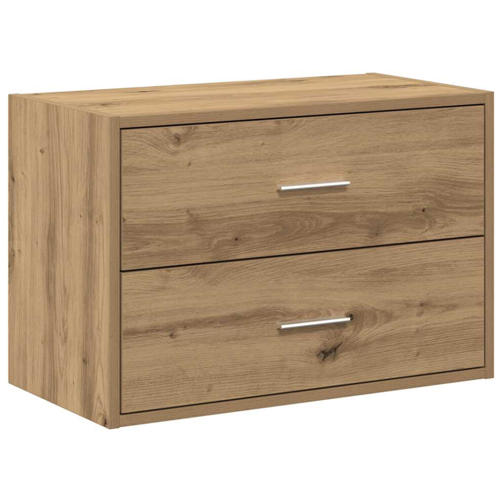 (artisan oak, 1 pcs) vidaXL Cabinets with 2 Drawers Cupboard Sideboard Highboard Engineered Wood