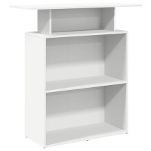 (white) vidaXL Reception Desk Salon Reception Counter Desk Front Desk Engineered Wood