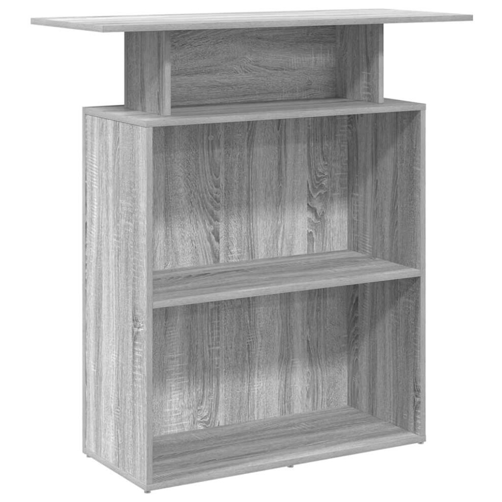 Vidaxl ( Sonoma) Reception Desk Salon Reception Counter Desk Front Desk Engineered Wood Grey