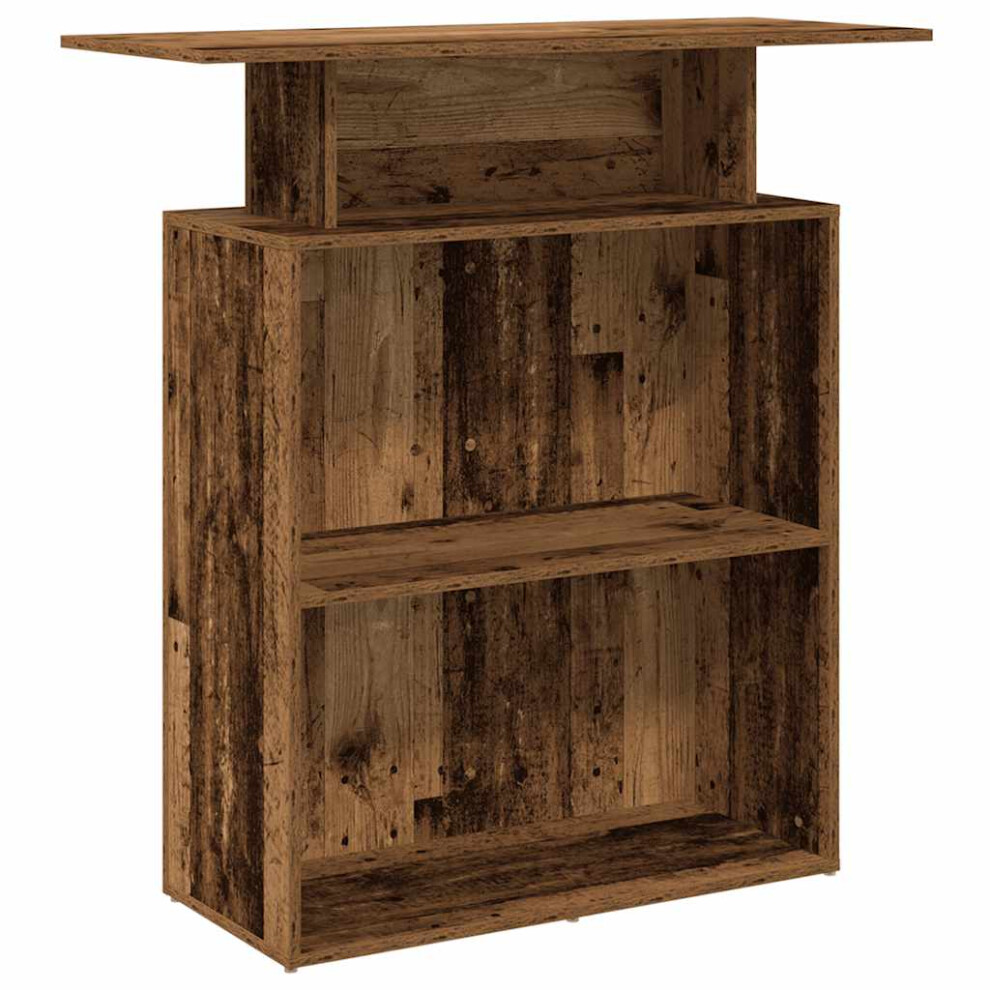 Vidaxl (Old Wood) Reception Desk Salon Reception Counter Desk Front Desk Engineered Wood