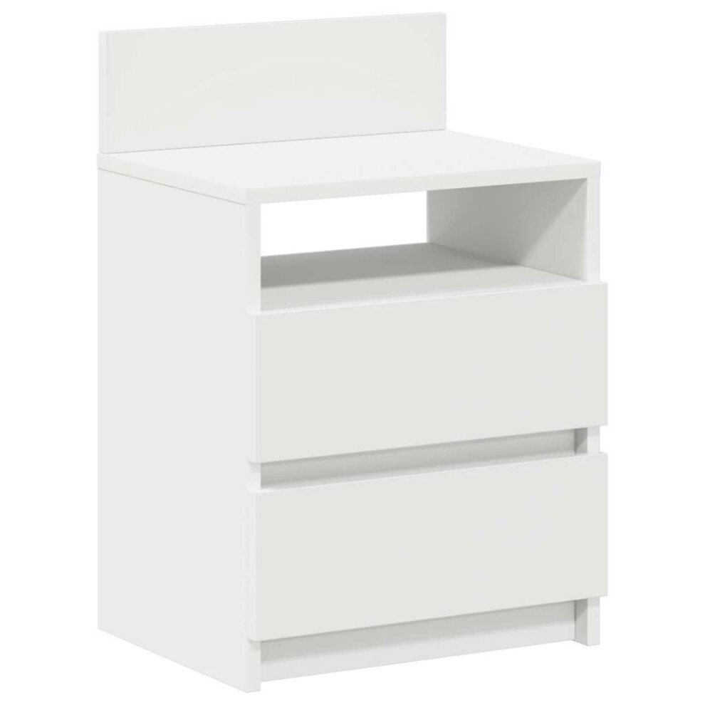 (white, 1 pcs) vidaXL Bedside Cabinets With 2 Drawers Nightstand Bed Side Table Side Cabinet