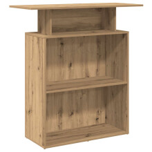 (artisan oak) vidaXL Reception Desk Salon Reception Counter Desk Front Desk Engineered Wood