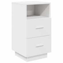 (White, 1 pcs) vidaXL Bedside Cabinets 2 pcs with 2 Drawers White 36x36x68 cm bedside table