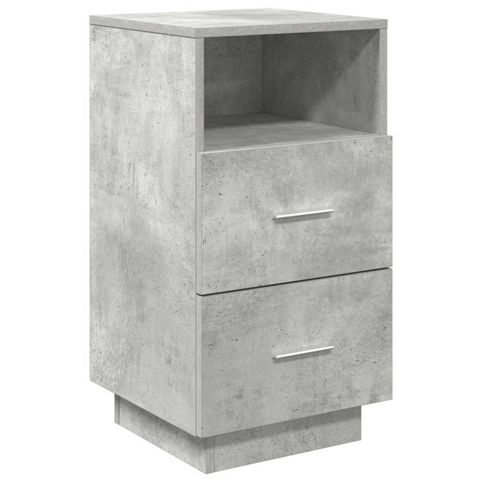 (Concrete grey, 1 pcs) vidaXL Bedside Cabinets 2 Pcs With 2 Drawers White 36x36x68 Cm Bedside Table