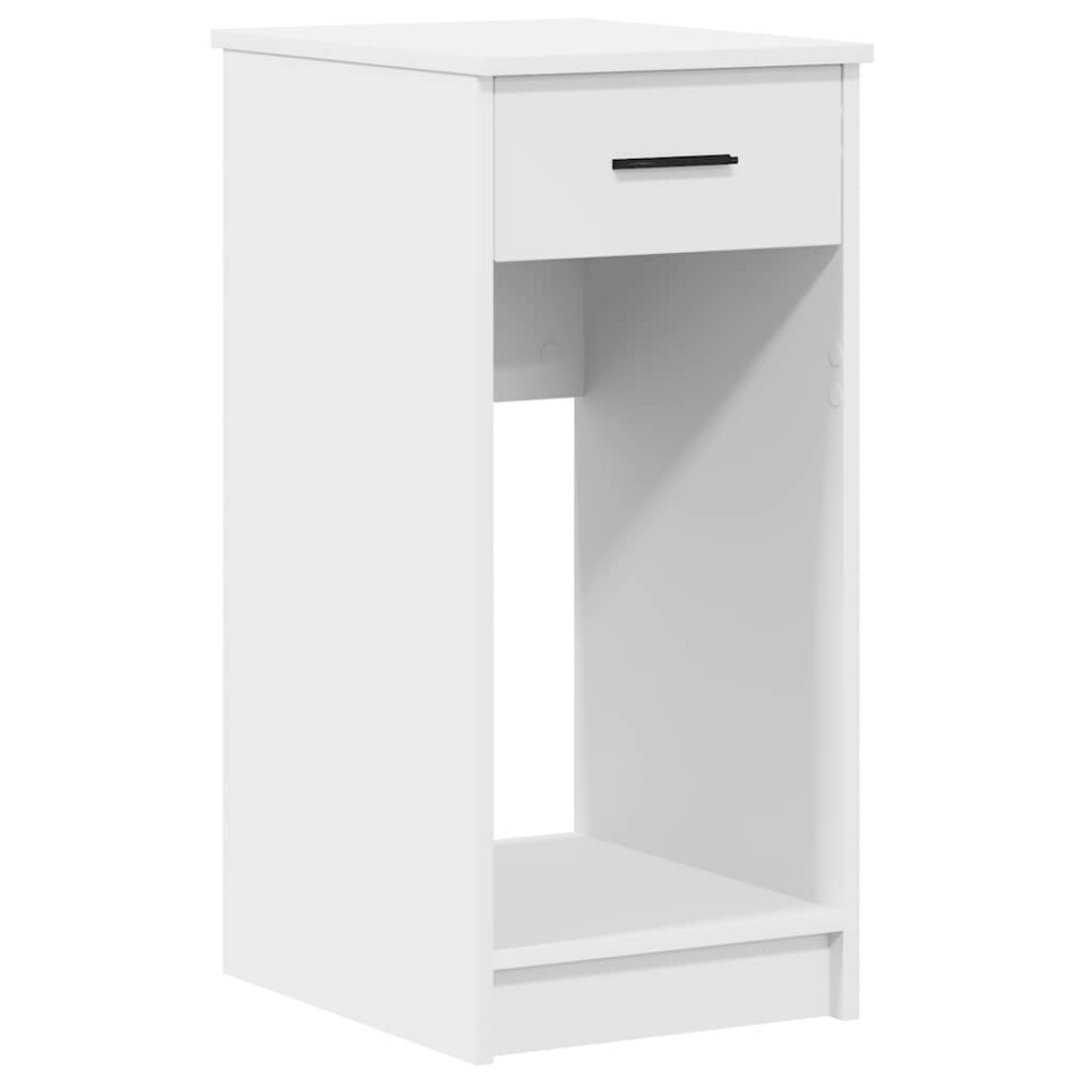 Vidaxl (White) Computer Tower Stand With Drawer Cpu Stand Cpu Holder Pc Holder Desk White
