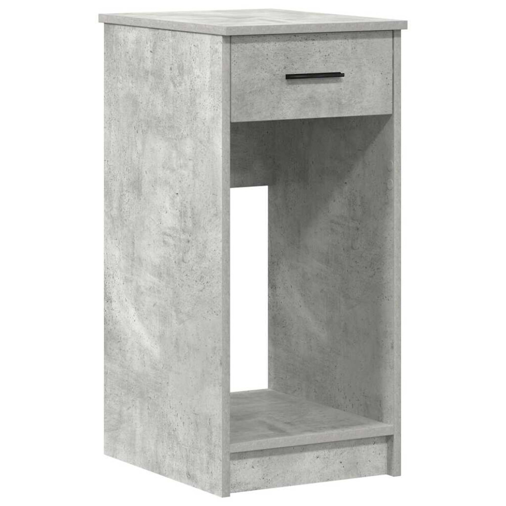 Vidaxl (Concrete ) Computer Tower Stand With Drawer Cpu Stand Cpu Holder Pc Holder Desk Grey