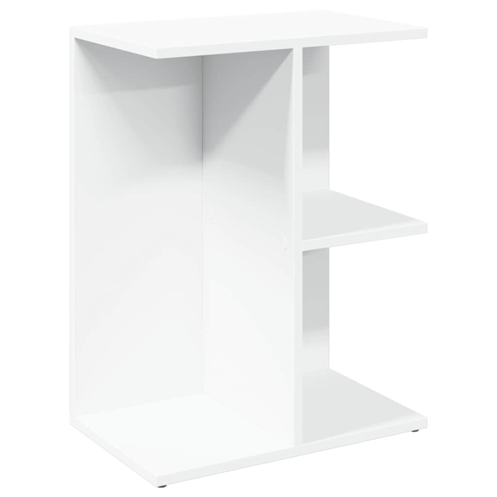 Vidaxl (White, 1 Pcs) Bedside Tables Nightstand Bedroom Bed Table Side Table Engineered Wood