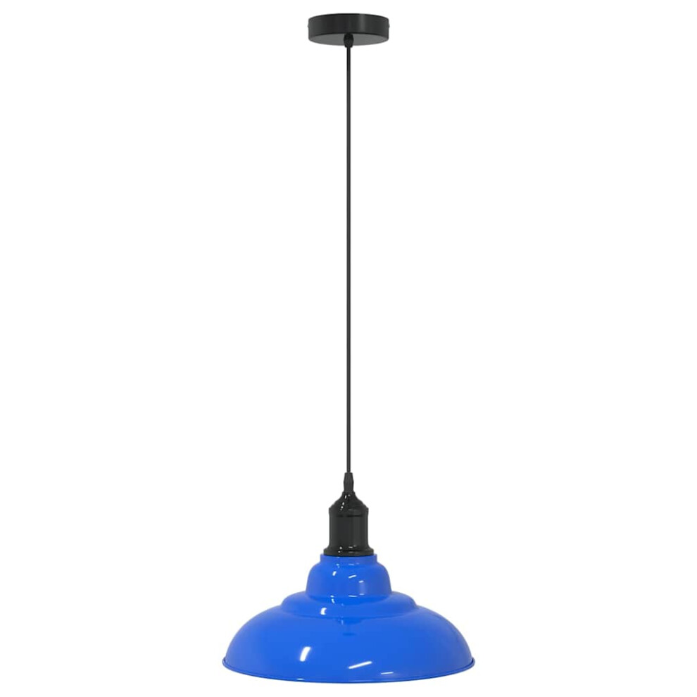 (gloss dark blue) vidaXL Pendant Lamp Height Adjustable E27 Gloss Grey Ã 31 cm Metal