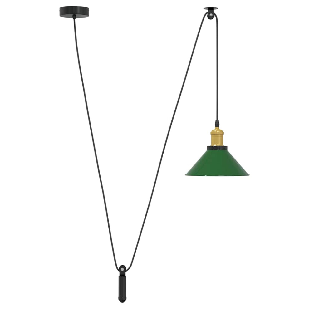 (gloss green) vidaXL Pendant Lamp Height Adjustable E27 Gloss Dark Blue Ã 22 cm Metal-image-OPC-PFW7X5H-NEW