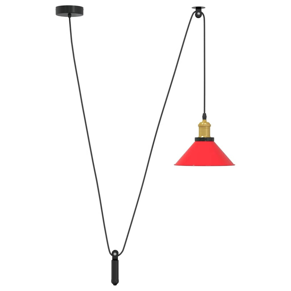 (gloss red) vidaXL Pendant Lamp Height Adjustable E27 Gloss Dark Blue Ã 22 cm Metal-image-OPC-PFW7X5M-NEW