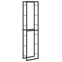 (50 x 30 x 209 cm) vidaXL Firewood Rack Fireplace Log Store Firewood Log Rack Holder Black Steel