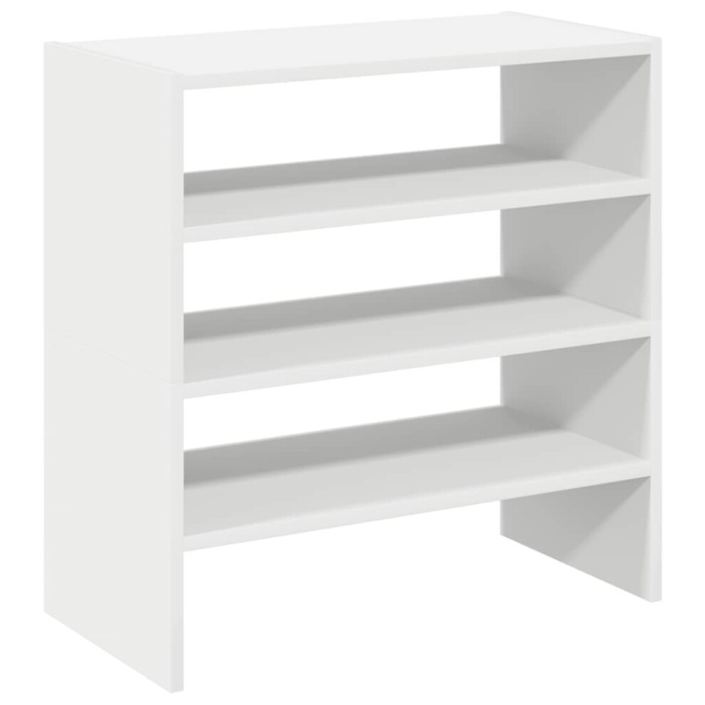 (white, 2 pcs) vidaXL Shoe Racks Stackable Shoe Cabinet Shoe Storage Shelf Hallway Cupboard