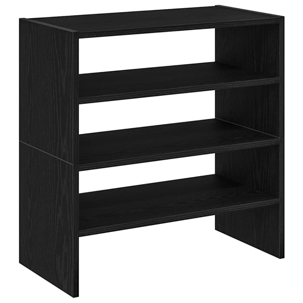 Vidaxl (, 2 Pcs) Shoe Racks Stackable Shoe Cabinet Shoe Storage Shelf Hallway Cupboard Black
