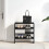 VidaXL (black, 2 pcs) vidaXL Shoe Racks Stackable Shoe Cabinet Shoe Storage Shelf Hallway Cupboard 3