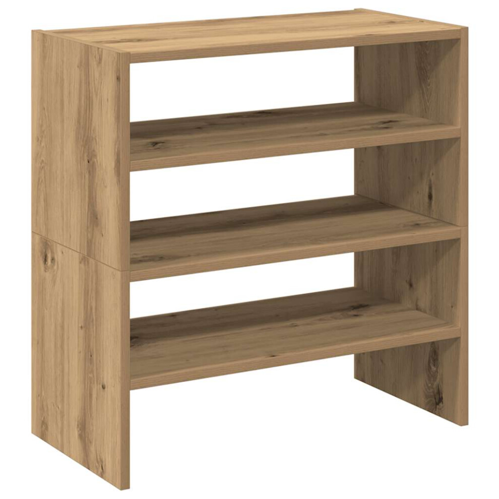 (artisan oak, 2 pcs) vidaXL Shoe Racks Stackable Shoe Cabinet Shoe Storage Shelf Hallway Cupboard-image-OPC-PFW7X7D-NEW