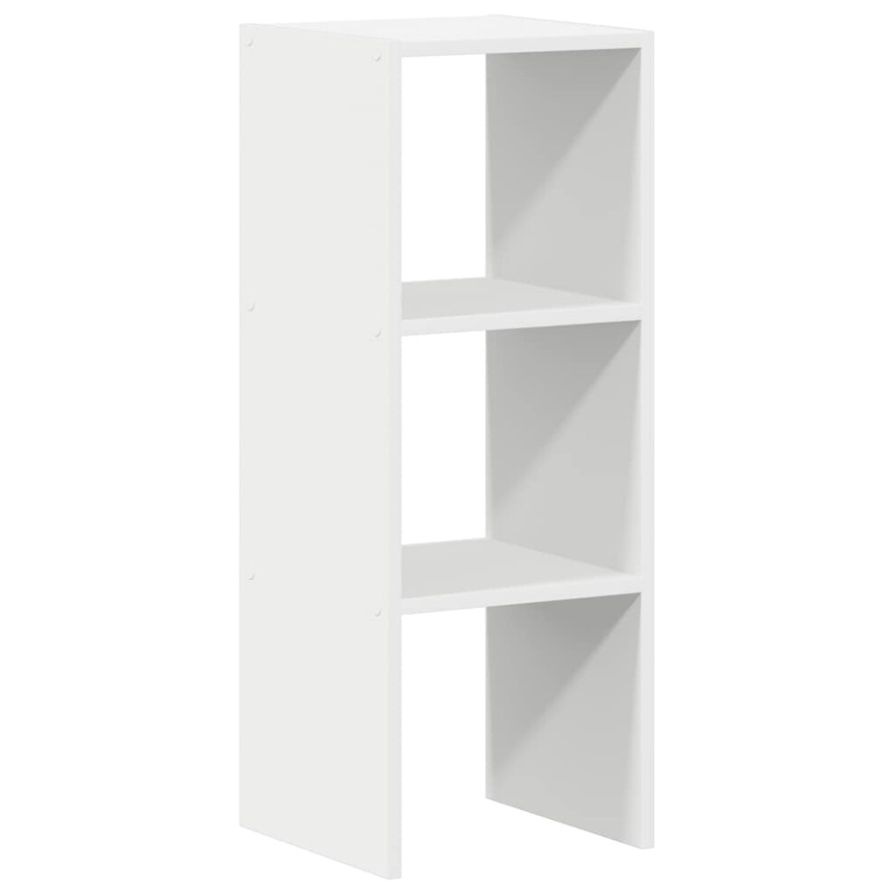 (white, 1 pcs) vidaXL Bookcases Stackable Bookshelf Storage Shelf Book Stand Engineered Wood