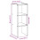 VidaXL (white, 1 pcs) vidaXL Bookcases Stackable Bookshelf Storage Shelf Book Stand Engineered Wood 4