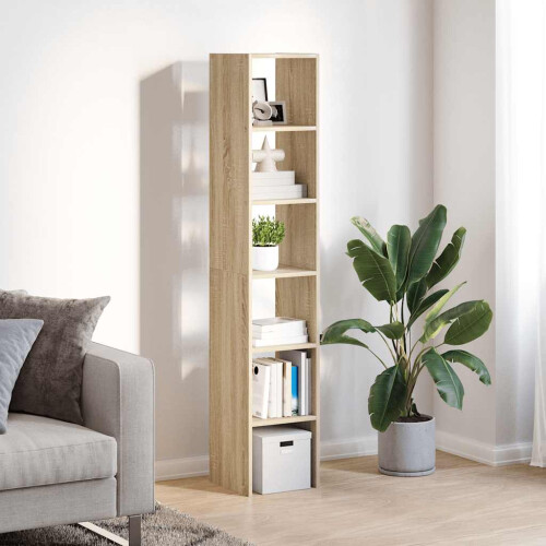 VidaXL (sonoma oak, 2 pcs) vidaXL Bookcases Stackable Bookshelf Storage Shelf Book Stand Engineered Wood 2