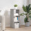 VidaXL (concrete grey, 1 pcs) vidaXL Bookcases Stackable Bookshelf Storage Shelf Book Stand Engineered Wood 3