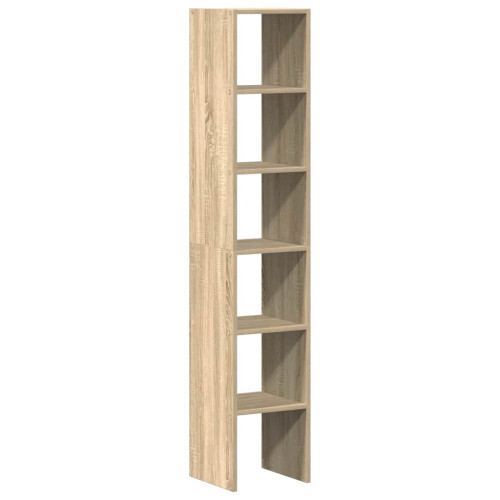 VidaXL (sonoma oak, 2 pcs) vidaXL Bookcases Stackable Bookshelf Storage Shelf Book Stand Engineered Wood 1