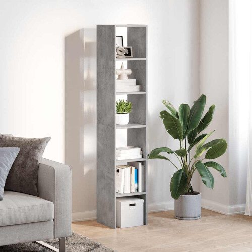VidaXL (concrete grey, 2 pcs) vidaXL Bookcases Stackable Bookshelf Storage Shelf Book Stand Engineered Wood 2