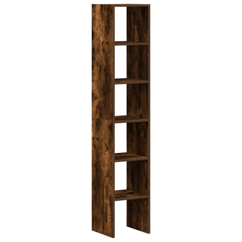 VidaXL (smoked oak, 2 pcs) vidaXL Bookcases Stackable Bookshelf Storage Shelf Book Stand Engineered Wood