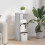 VidaXL (grey sonoma, 1 pcs) vidaXL Bookcases Stackable Bookshelf Storage Shelf Book Stand Engineered Wood 3