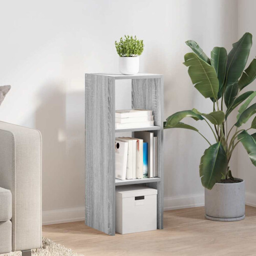 VidaXL (grey sonoma, 1 pcs) vidaXL Bookcases Stackable Bookshelf Storage Shelf Book Stand Engineered Wood 2