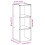 VidaXL (grey sonoma, 1 pcs) vidaXL Bookcases Stackable Bookshelf Storage Shelf Book Stand Engineered Wood 4