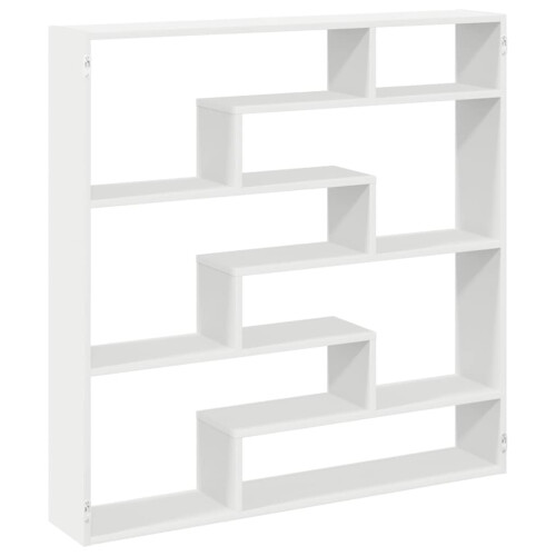 VidaXL (white) vidaXL Wall Cube Shelf Floating Storage Shelf 7 Compartments Engineered Wood 1