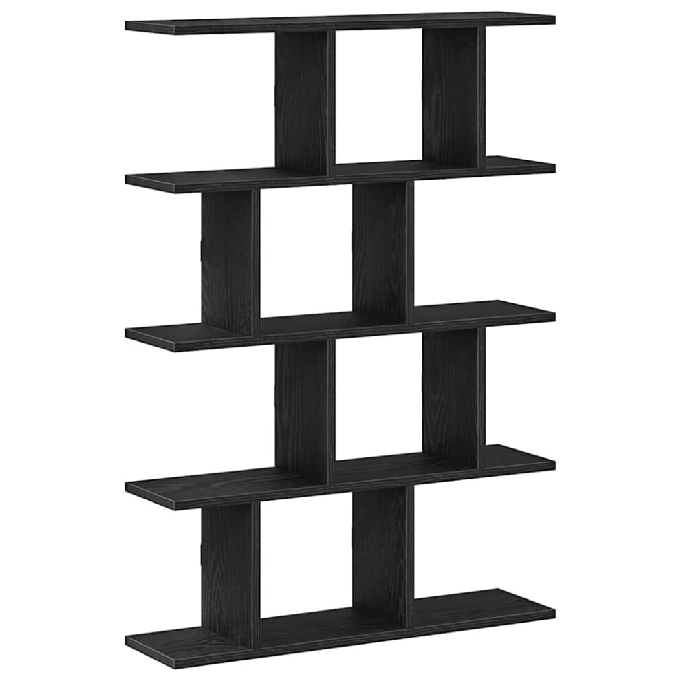 Vidaxl (Black) Wall Cube Shelf Compartments Storage Floating Shelf Engineered Wood Black Size 12