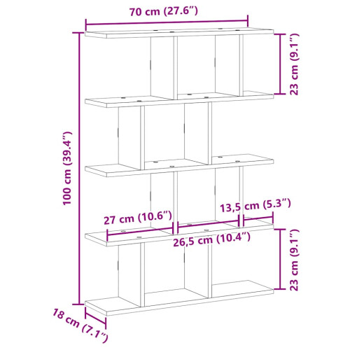 VidaXL (sonoma oak) vidaXL Wall Cube Shelf 12 Compartments Storage Floating Shelf Engineered Wood 2