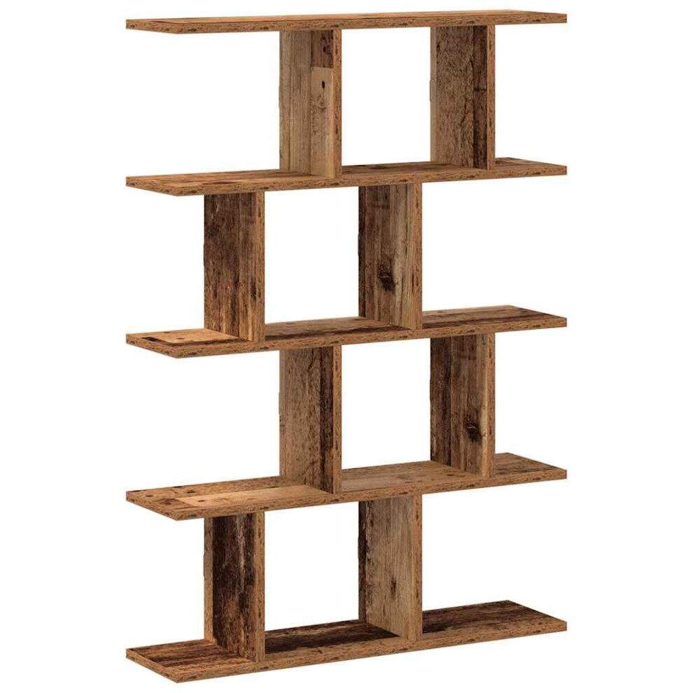 (old wood) vidaXL Wall Cube Shelf 12 Compartments Storage Floating Shelf Engineered Wood