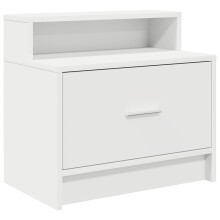 (white, 1 pcs) vidaXL Bedside Cabinet with Drawer Concrete Grey 51x31x47 cm bedside table
