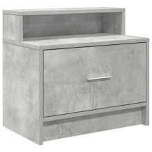 (concrete grey, 1 pcs) vidaXL Bedside Cabinet with Drawer Concrete Grey 51x31x47 cm bedside table